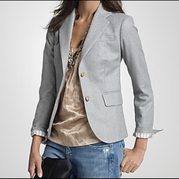 J Crew Schoolboy Blazer Gray Wool 0p 